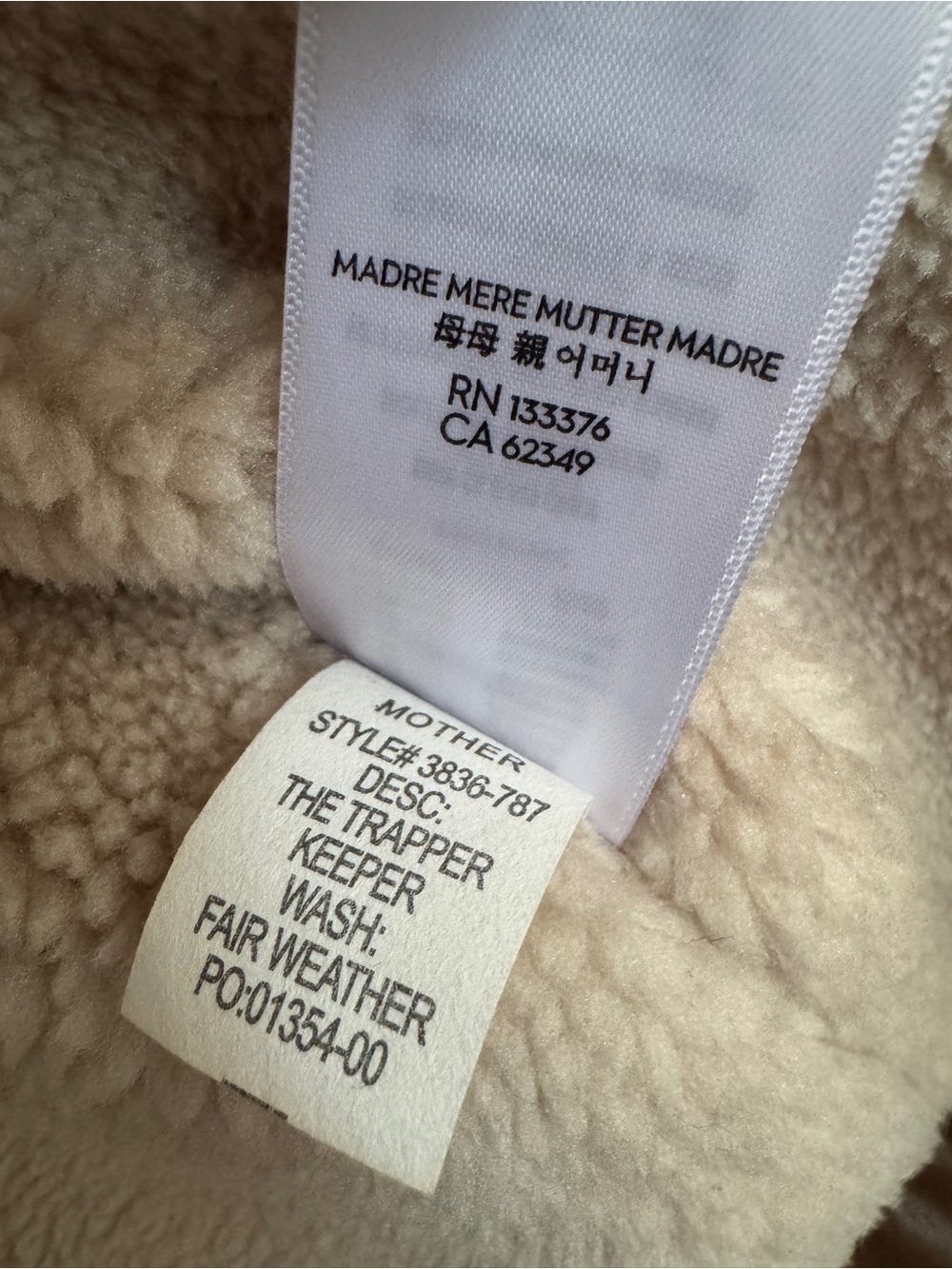 MOTHER Trapper Keeper Faux Shearling & Suede Brown & Cream Bomber Jacket Med. - Picture 9 of 10